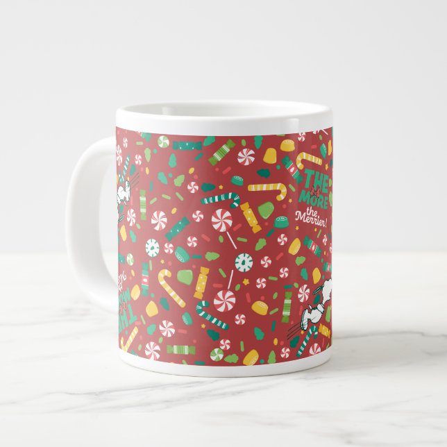 Peppermint Dreams Snoopy Candy Pattern Jumbo-Tasse (Vorderseite Links)