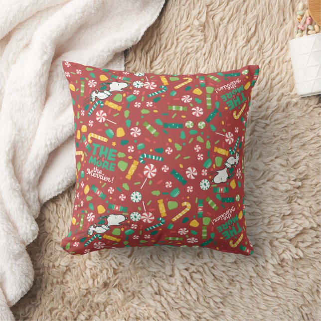 Peppermint Dreams Snoopy Candy Pattern Kissen (Decke)