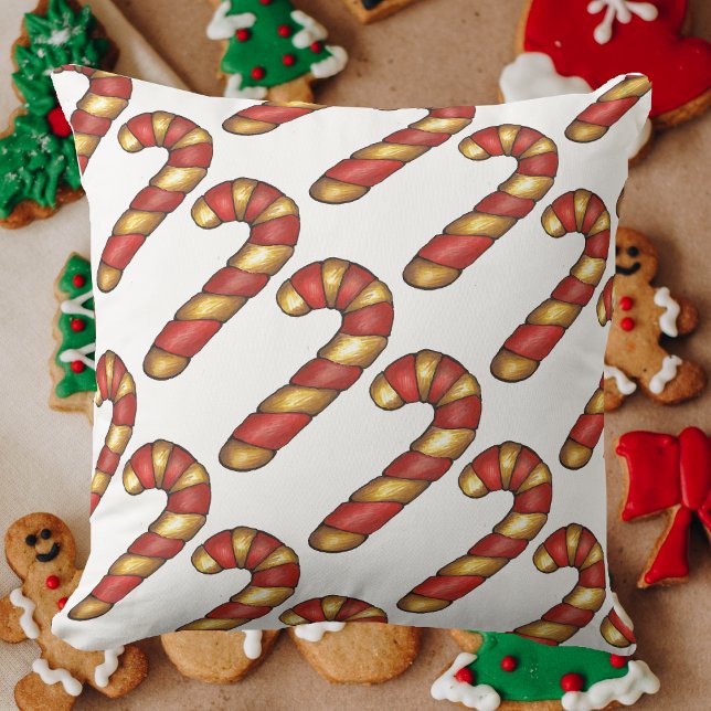 Peppermint Drehung Candy Cane Weihnachtskeks Kissen (Christmas candy cane cookie pillow)