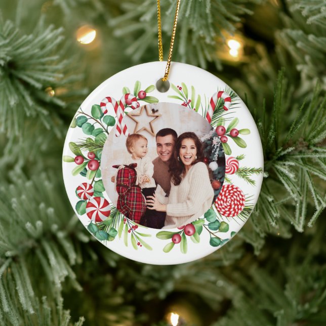 Peppermint elegant keramik ornament (Baum)