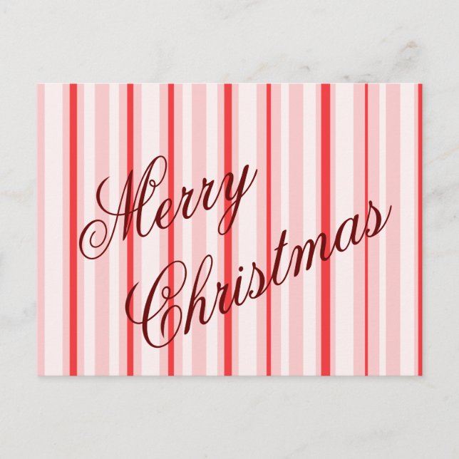 Peppermint Frohe Weihnachtskarte Postkarte (Vorderseite)