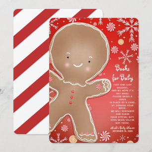 Peppermint Gingerbread Man Holiday Book Request Einladung