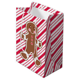 Peppermint Gingerbrot Weihnachtsgeschenktasche Mittlere Geschenktüte