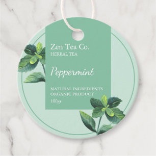 Peppermint Herbal Tee Business Tag Geschenkanhänger