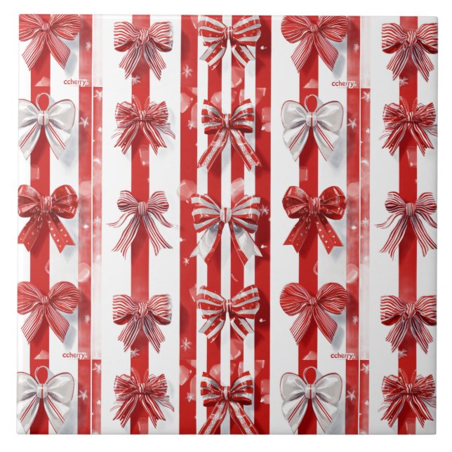 Peppermint Holidays Keramik Tile Fliese (Vorderseite)