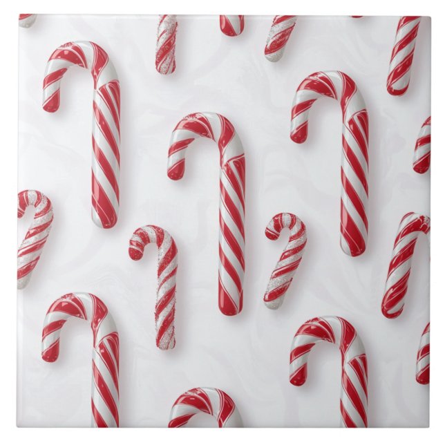 Peppermint Holidays Keramik Tile Fliese (Vorderseite)