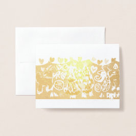 Peppermint latte Stil Weihnachten Postcard Magnet Folienkarte