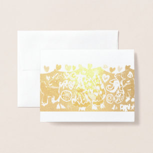 Peppermint latte Stil Weihnachten Postcard Magnet Folienkarte