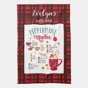 Peppermint Mocha Rezept Festliche Weihnachtsfeier Geschirrtuch