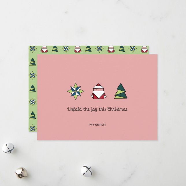 Peppermint Origami Weihnachten (Vorderseite/Rückseite Beispiel)