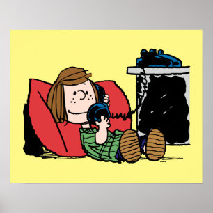 Peppermint Patty auf dem Telefon Poster