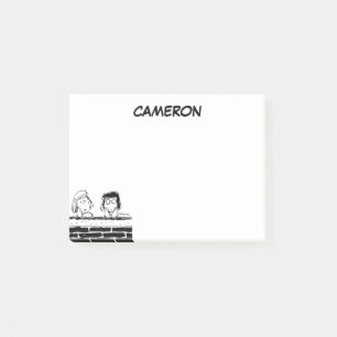 Peppermint Patty & Marcie an der Mauer Post-it Klebezettel