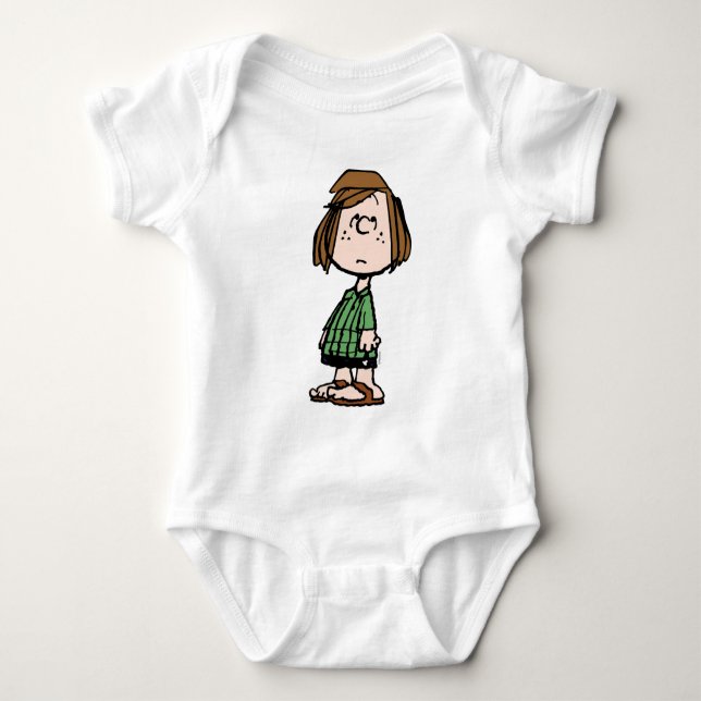 Peppermint Patty Rolling Eyes Baby Strampler (Vorderseite)
