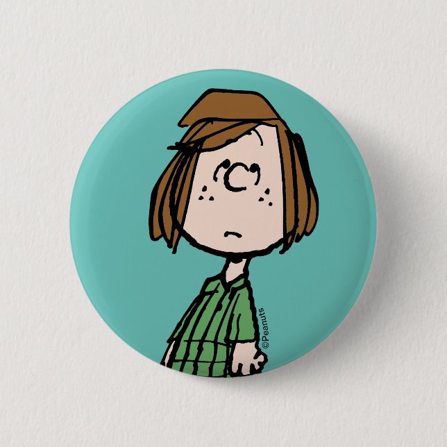 Peppermint Patty Rolling Eyes Button (Vorderseite)