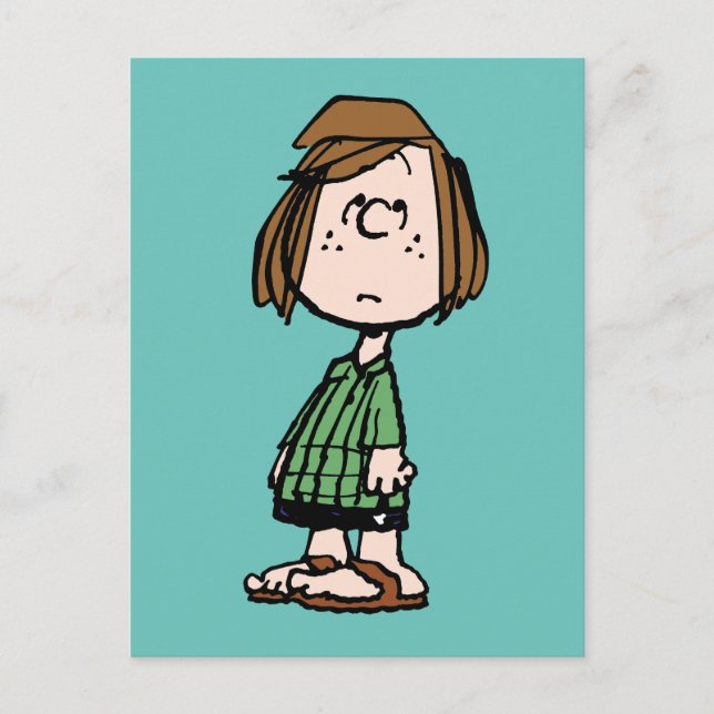 Peppermint Patty Rolling Eyes Postkarte (Vorderseite)