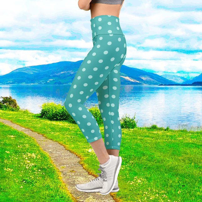 Peppermint Polka Dot Capri Leggings (Von Creator hochgeladen)