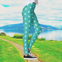Peppermint Polka Dot Ladys Leggings
