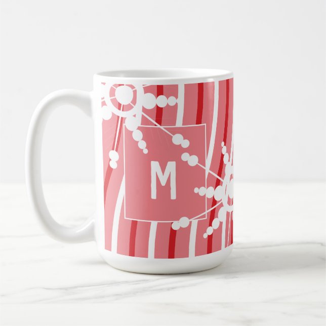 Peppermint Rainbow Weihnachten Schneeflocke Tasse (Links)