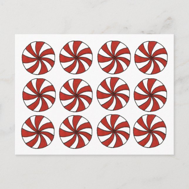 Peppermint Red White Starlight Minze Weihnachten W (Vorderseite)