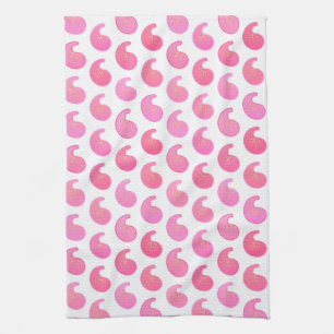 Peppermint, rosa Paisley, weiß Küchentuch