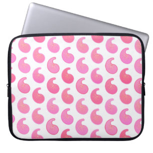 Peppermint, rosa Paisley, weiß Laptopschutzhülle