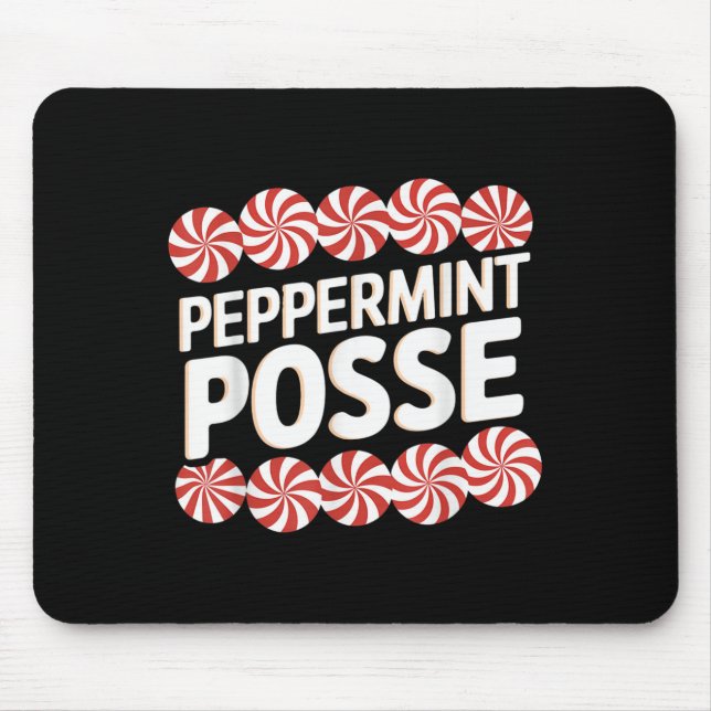 Peppermint Sse Festive Christmas Candy Theme Famil Mousepad (Vorne)
