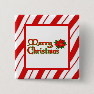 Peppermint Streifen Button