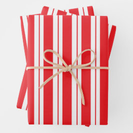 Peppermint Stripes Christmas Candy Cane Geschenkpapier Set