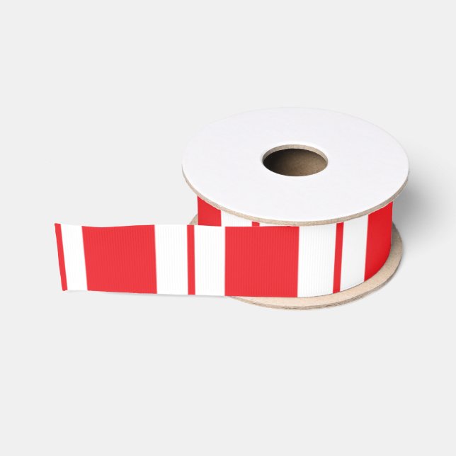 Peppermint Stripes Christmas Candy Cane Ripsband (Spule)