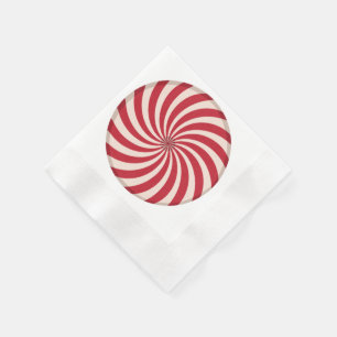 Peppermint Swirl Candy Serviette