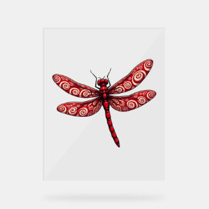 Peppermint Swirl Dragonfly Acrylschild