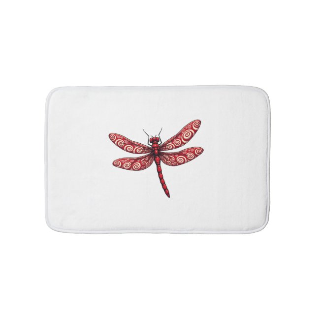 Peppermint Swirl Dragonfly Badematte (Vorderseite)