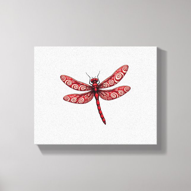 Peppermint Swirl Dragonfly Leinwanddruck (Vorderseite)