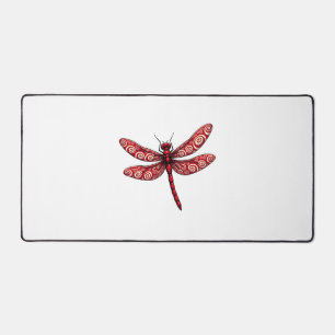 Peppermint Swirl Dragonfly Schreibtischunterlage