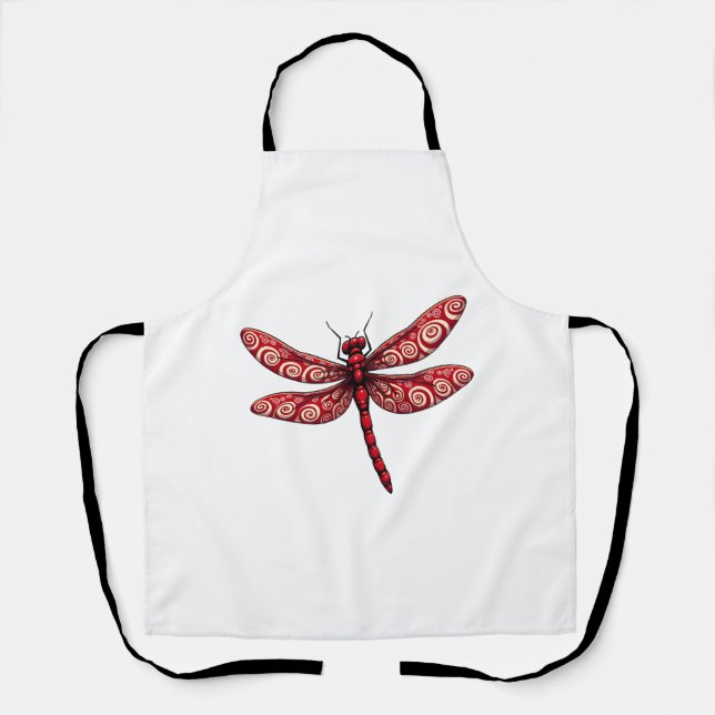 Peppermint Swirl Dragonfly Schürze (Vorderseite)