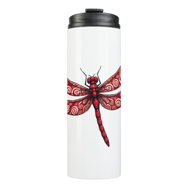 Peppermint Swirl Dragonfly Thermosbecher (Vorderseite)