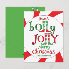 Peppermint Swirl Elf Holly Jolly Frohe Weihnachten
