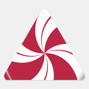 Peppermint Swirl Stripe Candy Dreieckiger Aufkleber