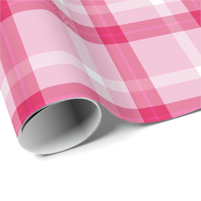 Peppermint Tartan zu Weihnachten   Geschenkpapier (Rolleneckpunkt)