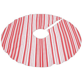 Peppermint Tree Skirt Leinenimitat Weihnachtsbaumdecke