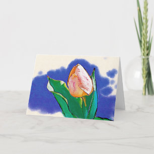 Peppermint Tulip Zeichnend Karte