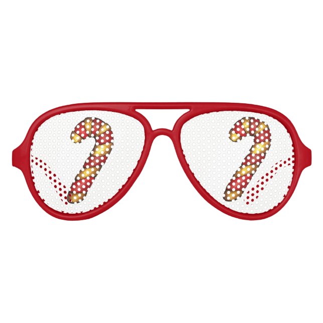 Peppermint Weihnachtskoch Red Candy Cane Holiday Sonnenbrille (Vorderseite)