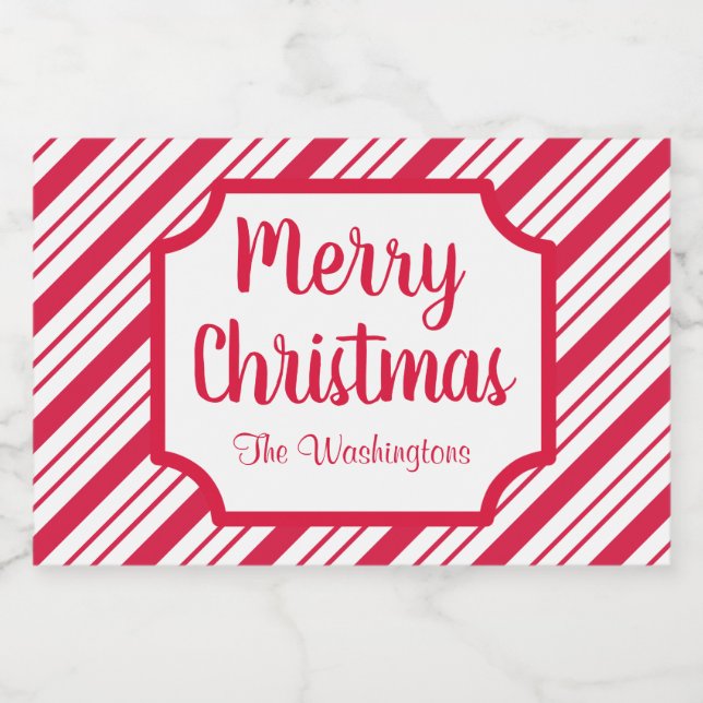 Peppermint Weihnachtsküchensiegel Lebensmitteletikett (Einzelnes Label)