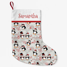 Peppermint Weihnachtspinguine Personalisierter Nam Kleiner Weihnachtsstrumpf
