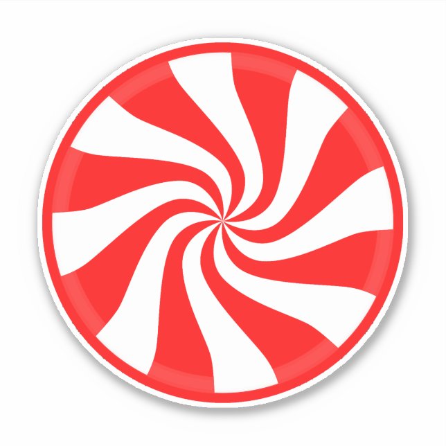 Peppermint-Wirbel Vinyl Sticker (Vorderseite)