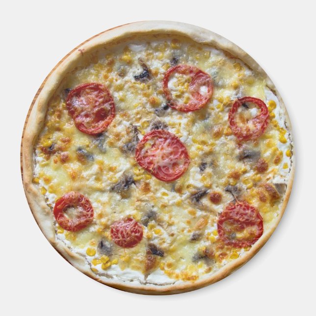 Pepperoni Käse Pizza Kühlschrank Magnet (Vorne)