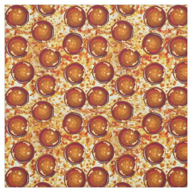 Pepperoni-Käse-Pizza-Muster Stoff (Muster)