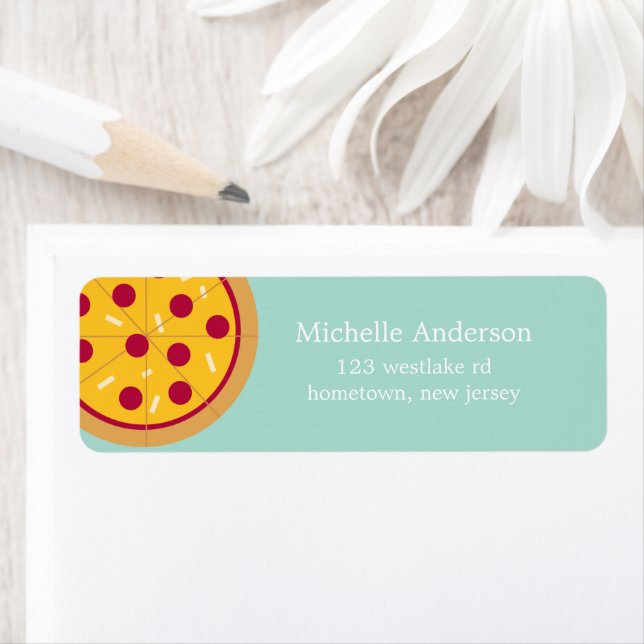 Pepperoni Pizza Address Labels (Insitu)
