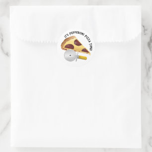 Pepperoni Pizza Day Runder Aufkleber