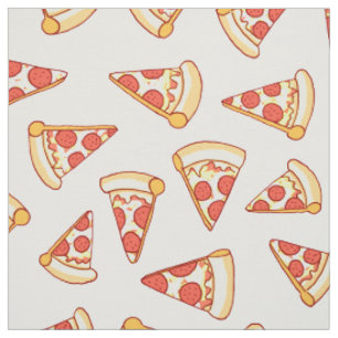 Pepperoni-Pizza, die Muster-Baumwollgewebe Stoff